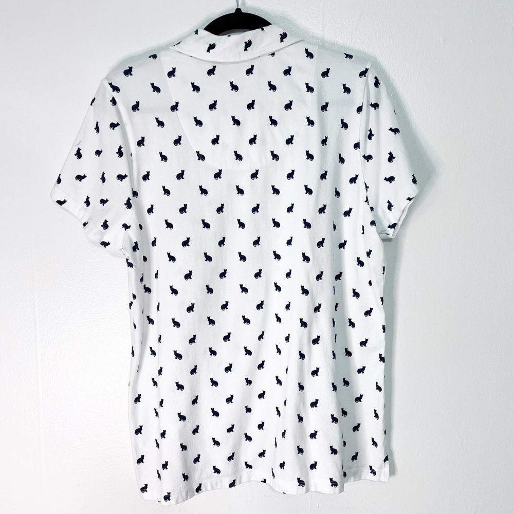 Gloria Vanderbilt Black Cat Polo Shirt - Picture 4 of 7
